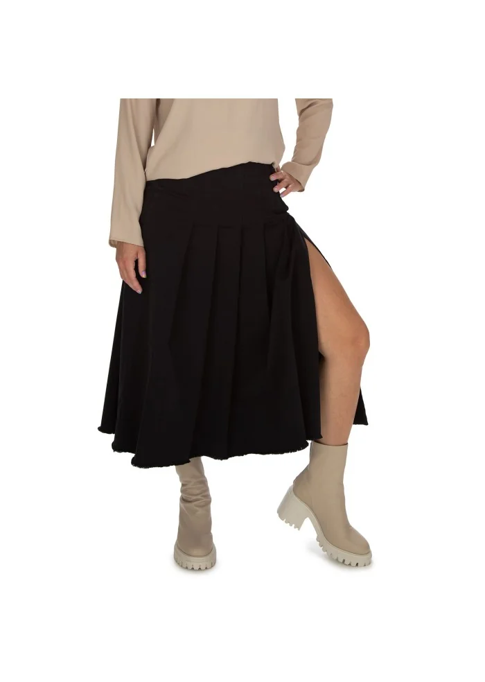 womens skirt noumeno concept side slit black