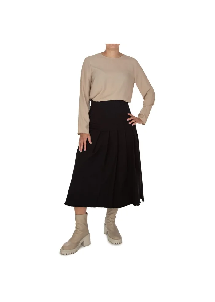 womens skirt noumeno concept side slit black