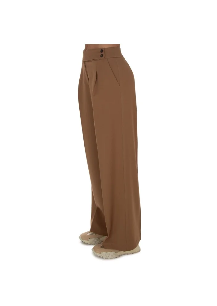 womens trousers kartika wide leg brown