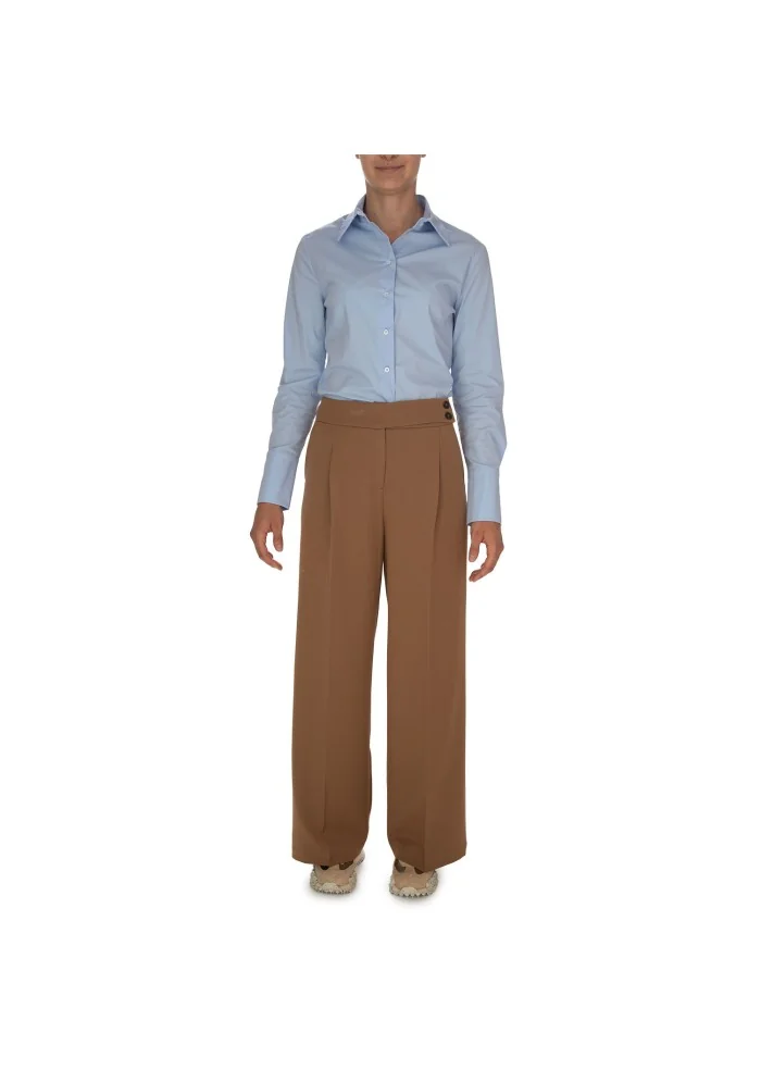 womens trousers kartika wide leg brown