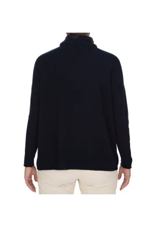 RIVIERA CASHMERE | MAGLIONE COLLO ALTO BLU NOTTE