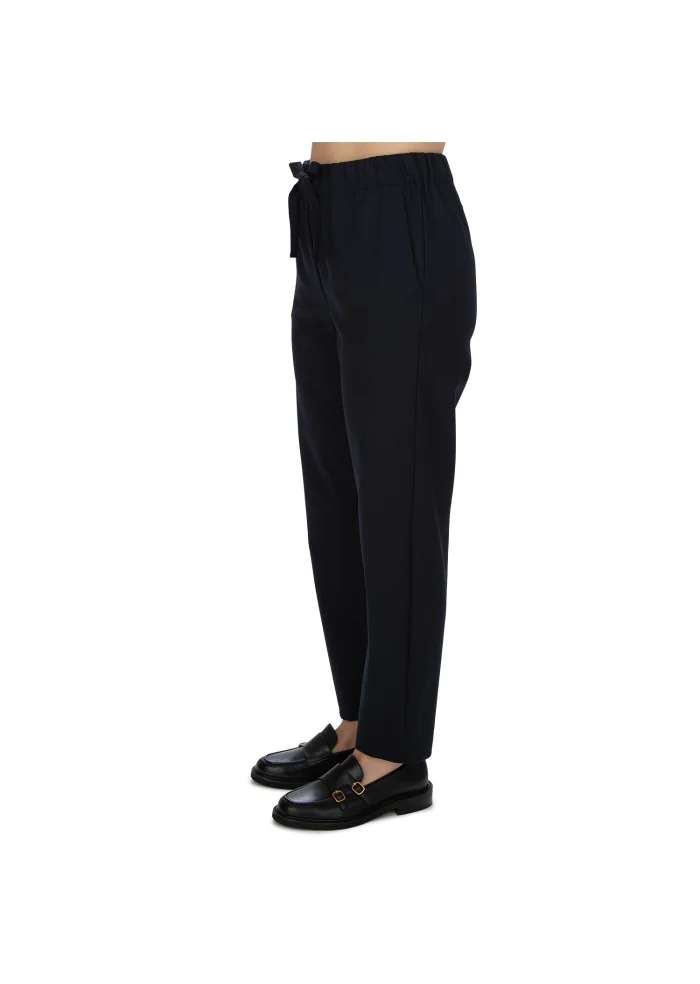 womens trousers semicouture elasticated waist blue