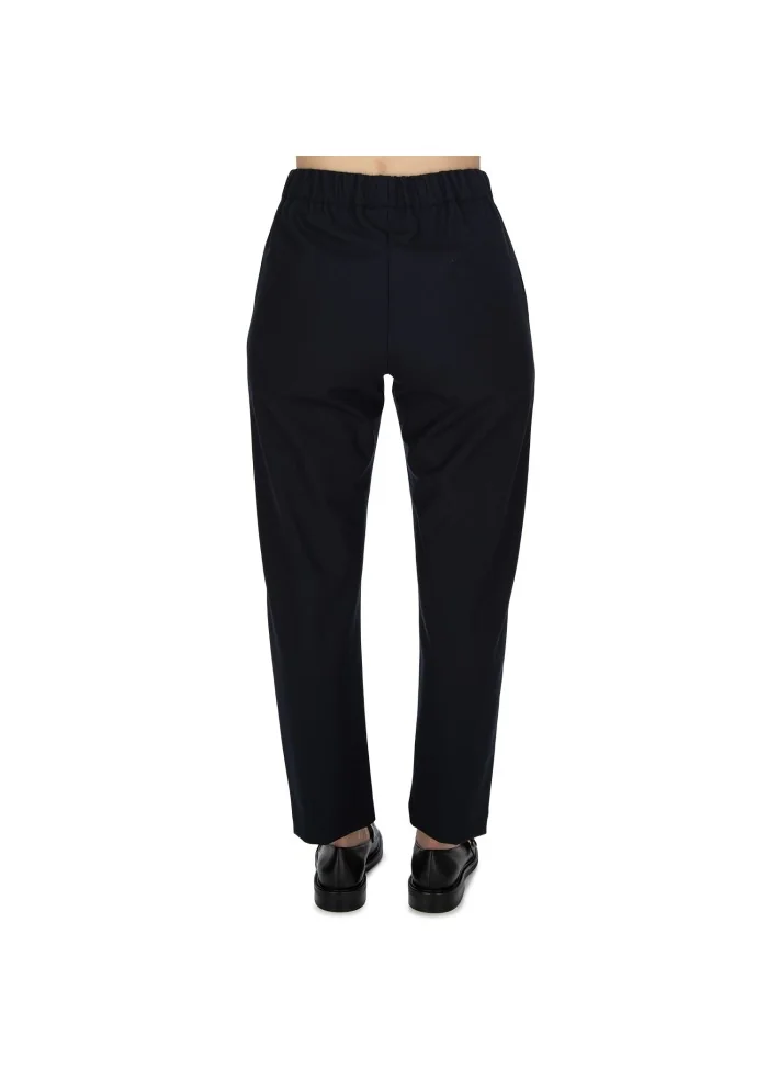 womens trousers semicouture elasticated waist blue