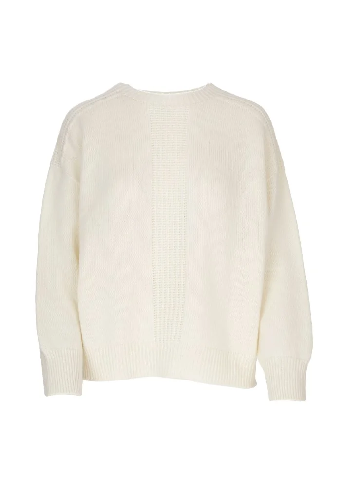 CASHMERE ISLAND | MAGLIONE PITIGLIANO BIANCO POLARE