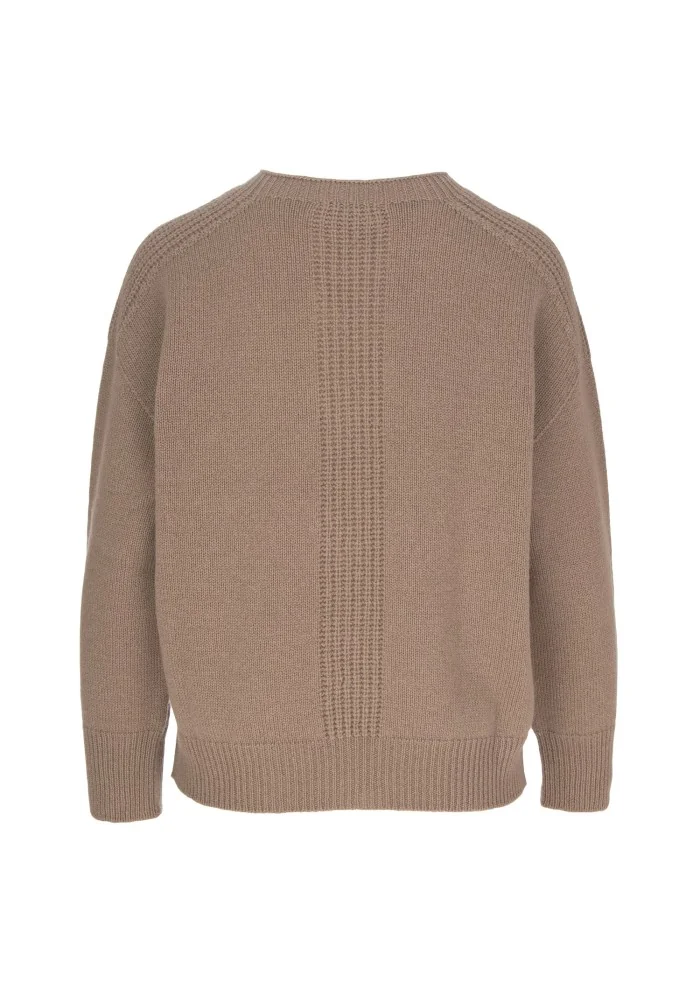 damen pullover cashmere island pitigliano taupe grau