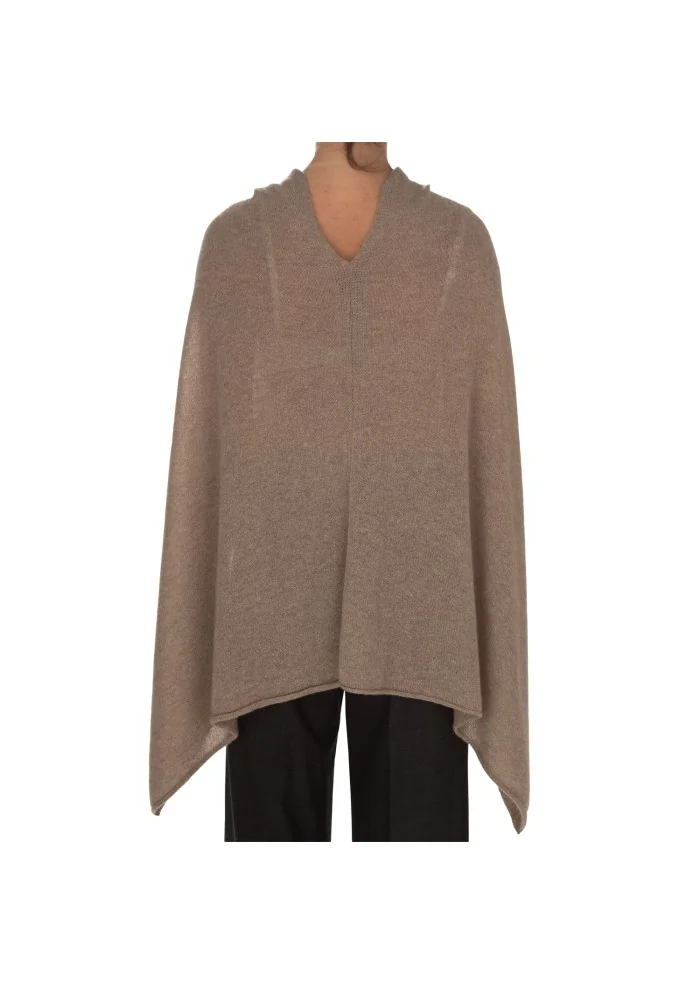 damen cape riviera cashmere glatt braun