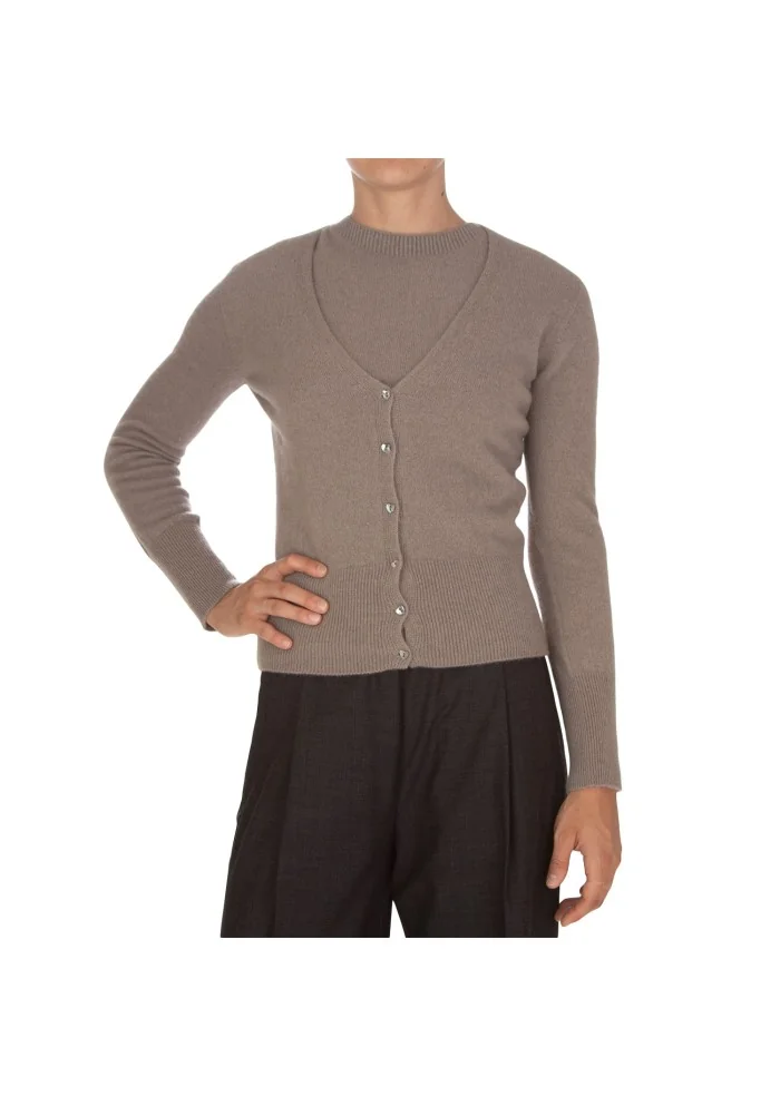 damen weste und cardigan kit appennino braun