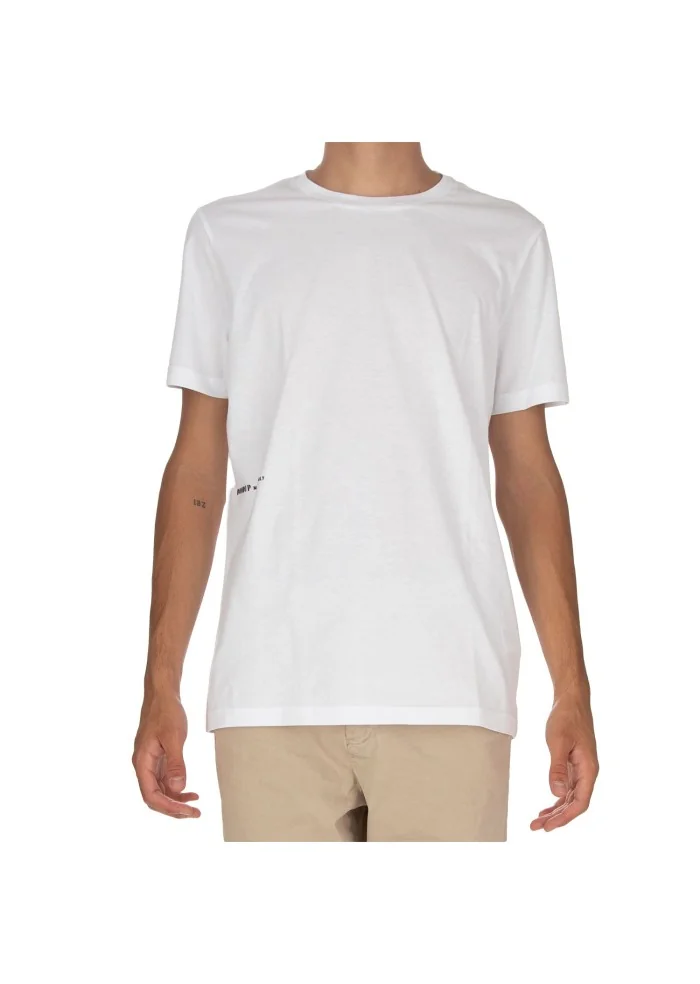 DONDUP | T-SHIRT DETTAGLIO LATERALE BIANCO