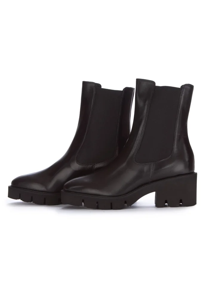 womens heeled ankle boots luca grossi natur black