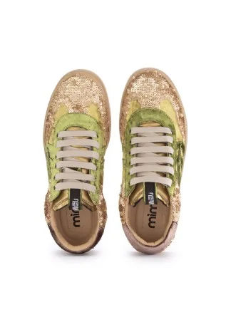 MIMMU' | SNEAKER PAILETTES GRÜN GOLD