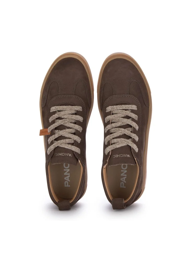 mens sneakers panchic leather dark brown