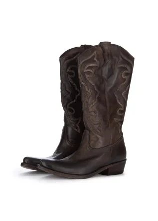 womens cowboy boots keep crust brandy brown