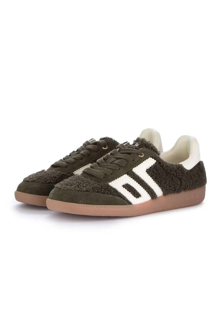 sneakers donna back 70 teddy verde scuro