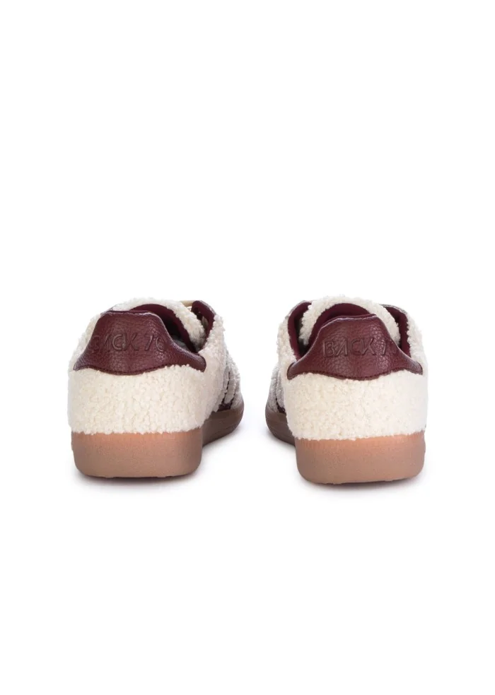 sneakers donna back 70 teddy bianco bordeaux