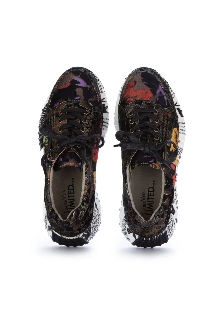 womens sneakers laura vita burton black multicolor