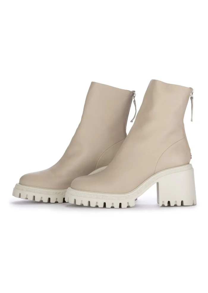 womens heeled ankle boots halmanera baron peyote cream white