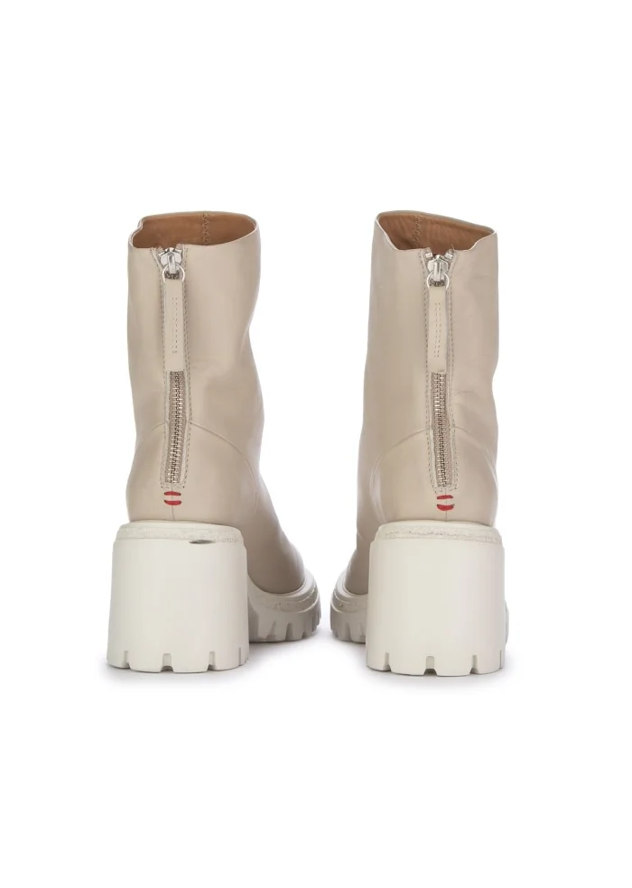 womens heeled ankle boots halmanera baron peyote cream white