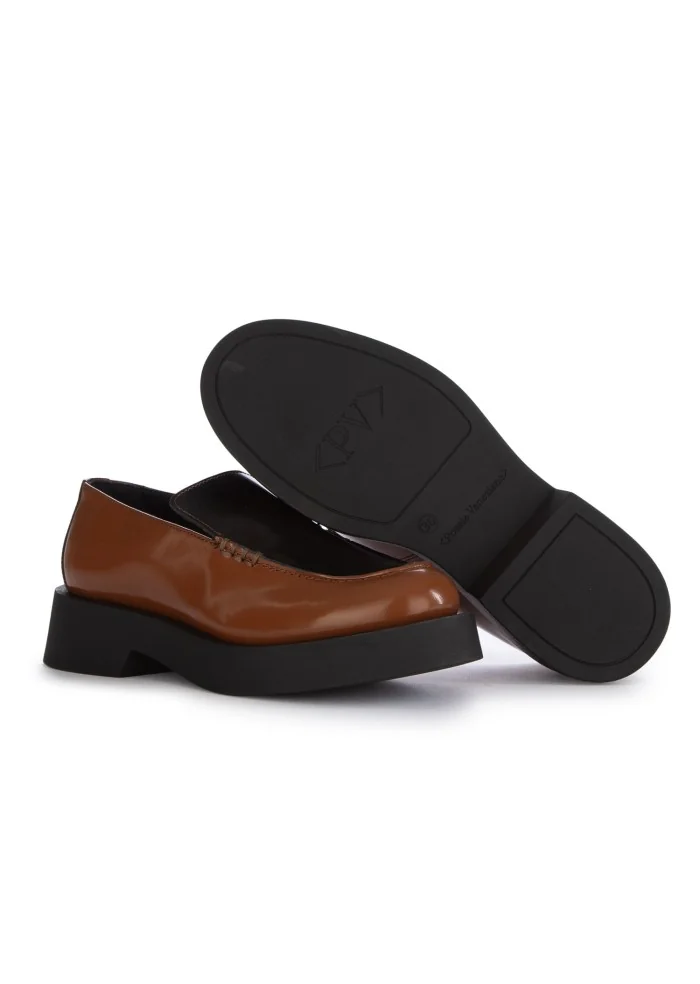 damen loafer poesie veneziane dicke sohle abrasivato braun schwarz