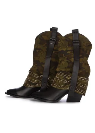 JUICE | BOOTS MILITARE VITELLO GREEN BLACK