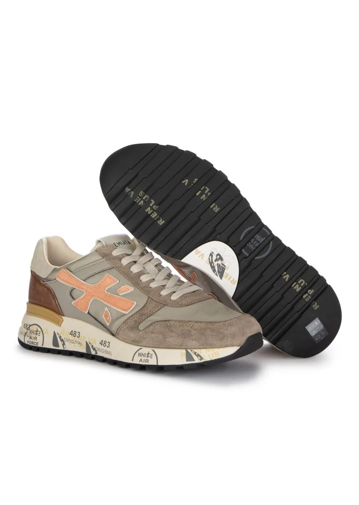 herren sneaker premiata mick beige grau