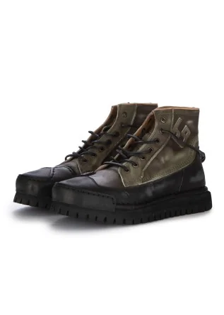 sneakers alte bng real shoes la biker militare verde nero