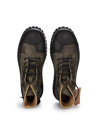 BNG REAL SHOES | SNEAKERS ALTE LA BIKER MILITARE VERDE NERO