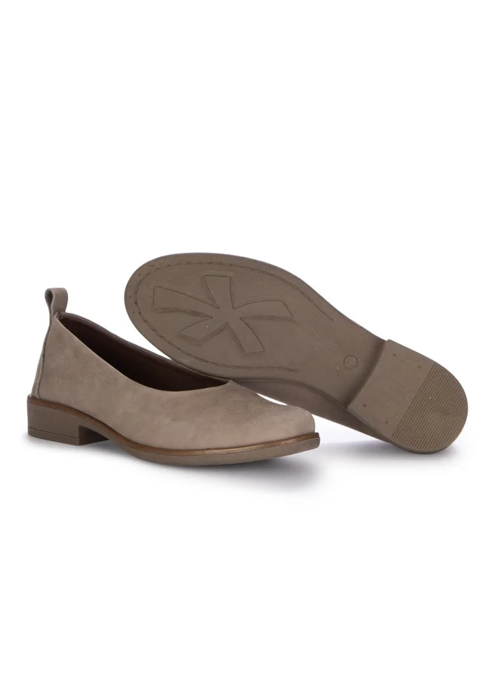 womens ballerinas bueno suede taupe