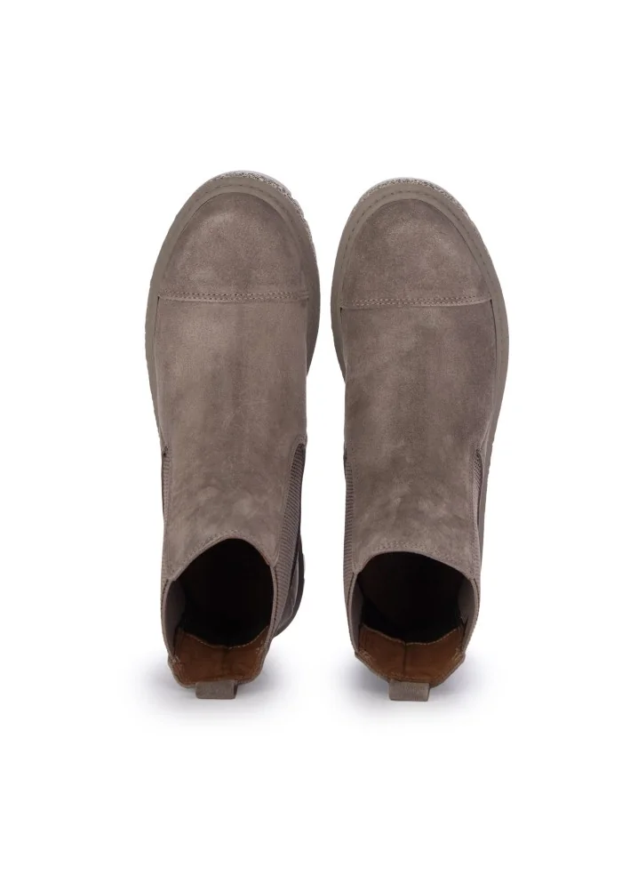 damen chelsea stiefeletten bueno suede taupe