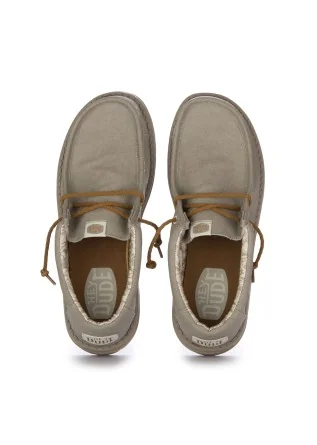 HEY DUDE | FLACHE SCHUHE WALLY WAXED CANVAS GRAU