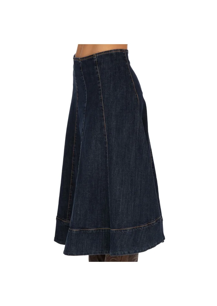 womens skirt god save denim anthea denim dark blue