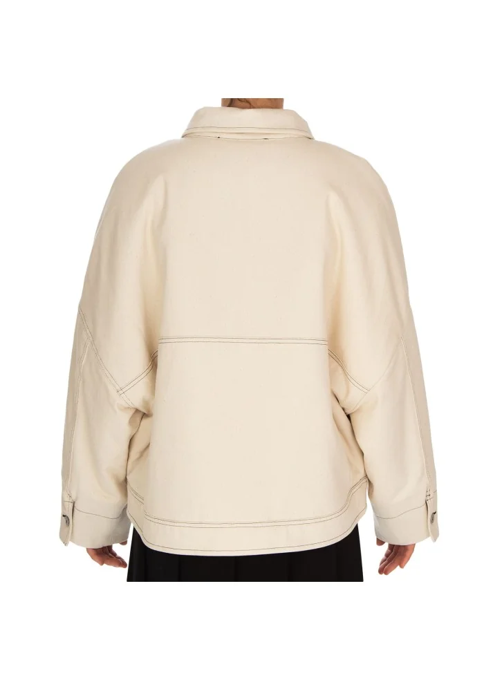 womens jacket noumeno concept oversize light beige