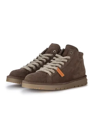 mens high sneakers panchic leather brown