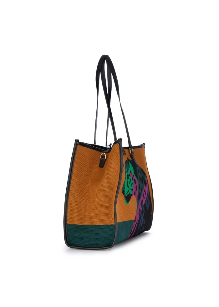 borsa shopper donna my best bag atena arancione verde rosa