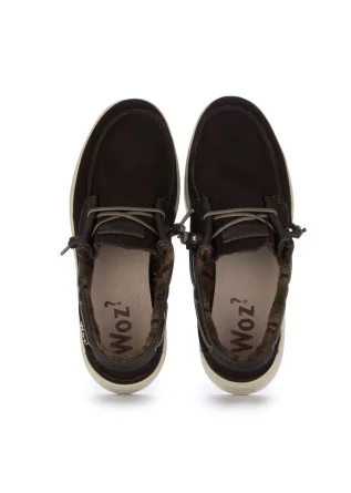 WOZ? | FLAT SHOES JAMES-GRIP SUEDE DARK BROWN