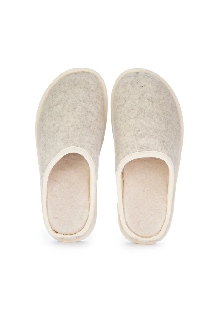 womens slippers outer lowenweiss wool felt beige