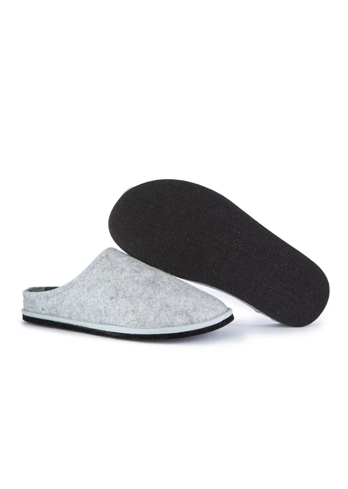 mens slippers lowenweiss wool felt grey green