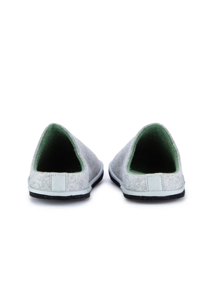 mens slippers lowenweiss wool felt grey green