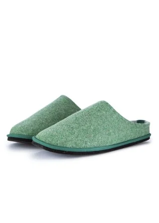 mens slippers lowenweiss wool felt green grey