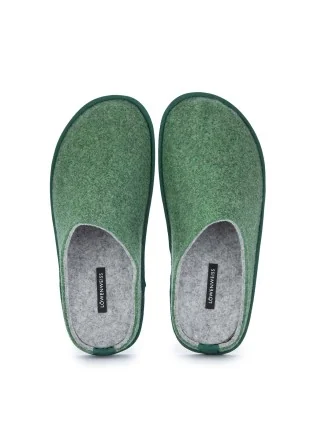 LÖWENWEISS | SLIPPERS WOOL FELT GREEN GREY