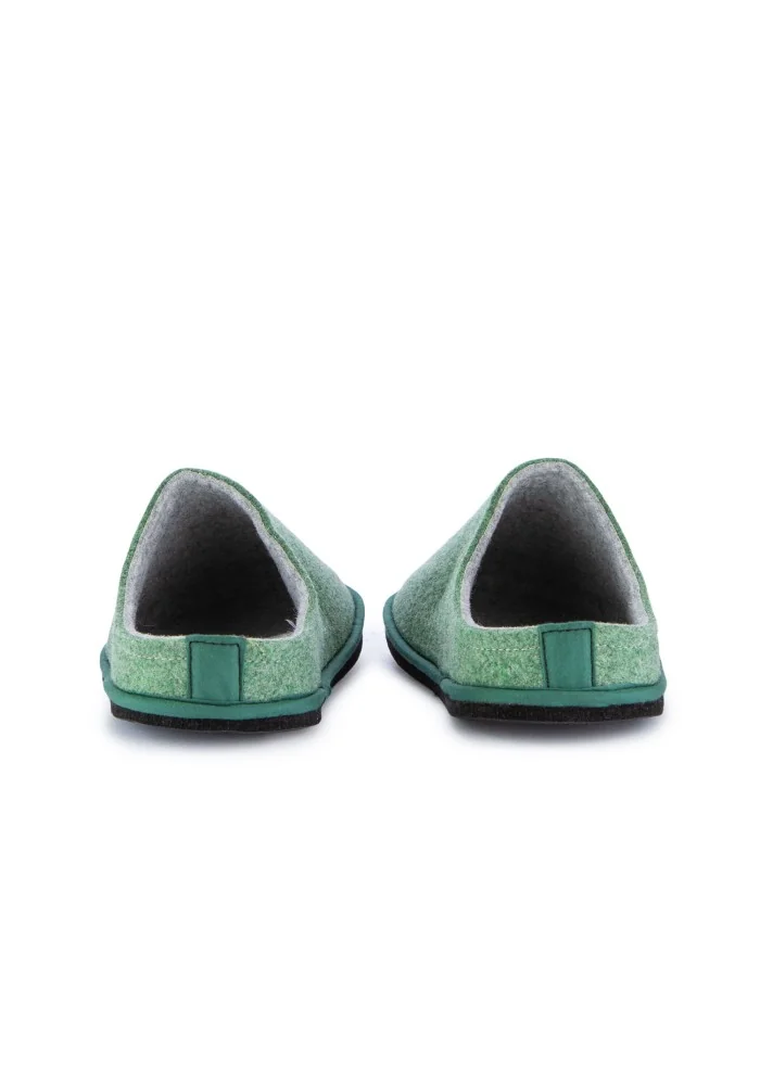 mens slippers lowenweiss wool felt green grey