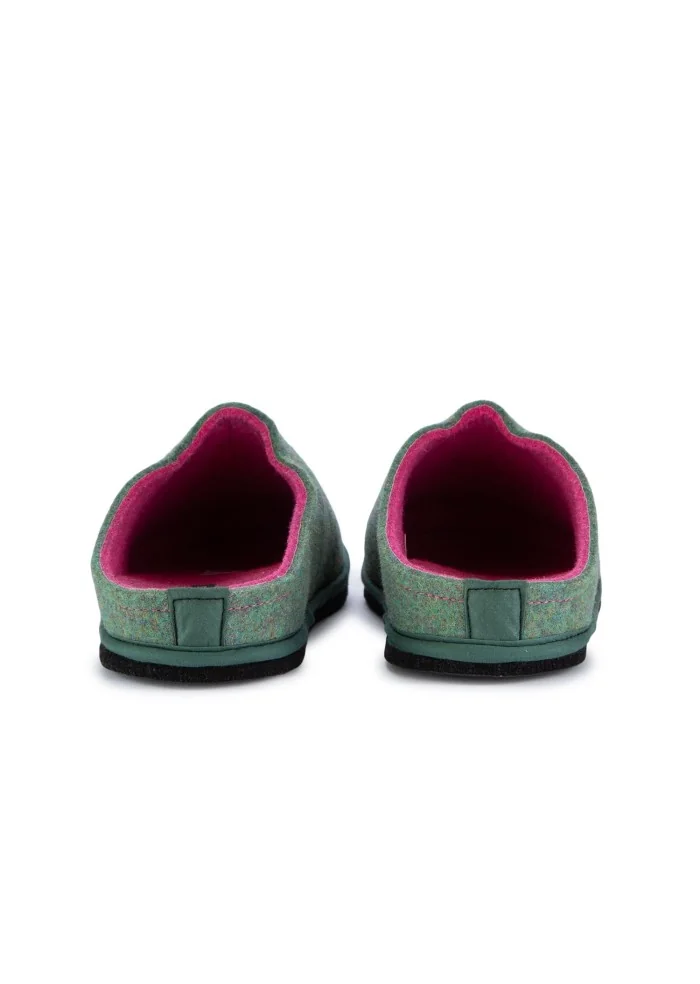 womens slippers lowenweiss wool felt green fuchsia