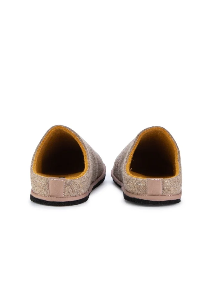 mens slippers lowenweiss wool felt brown