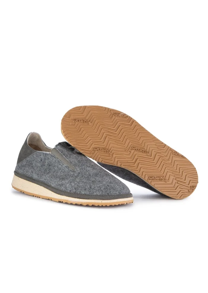 womens slippers flow lowenweiss wool felt grey