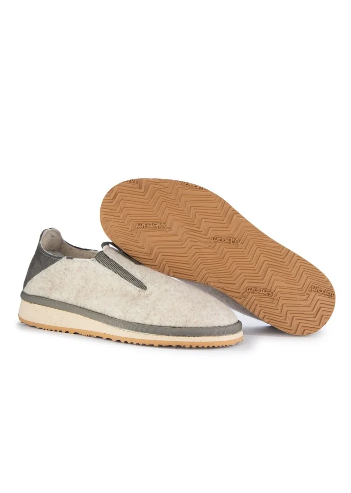 pantafole donna lowenweiss flow feltro di lana beige