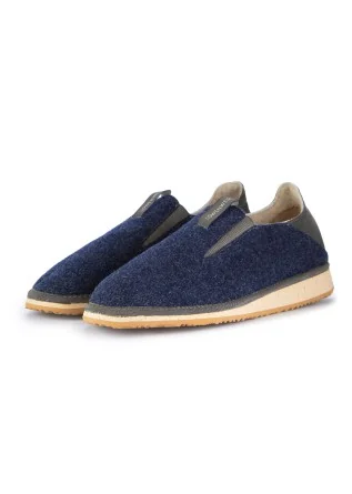 womens slippers flow lowenweiss wool felt blue