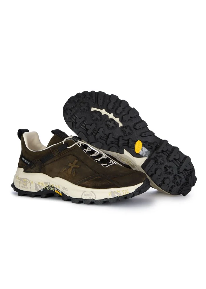 womens sneakers premiata cross brown