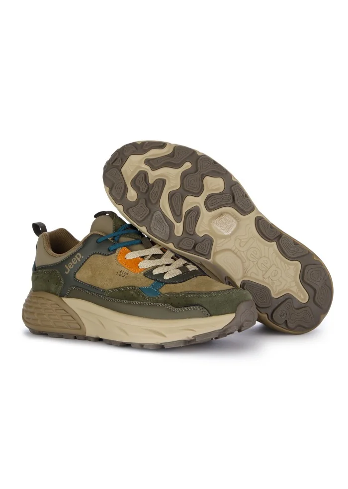 mens sneakers jeep groove beige multicolor