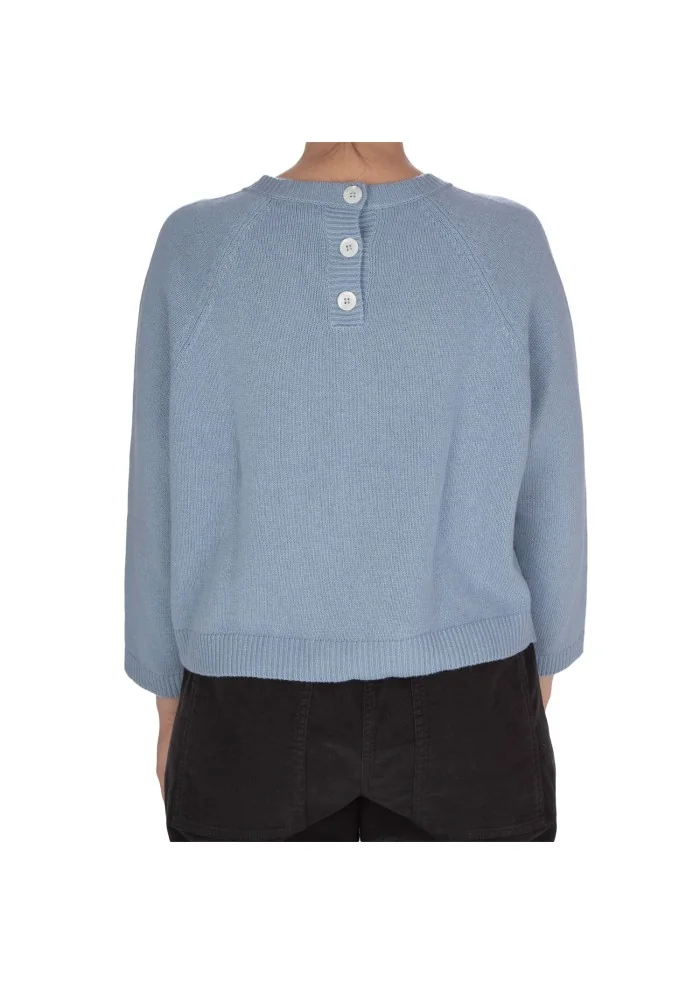 damen pullover kartika ruckenknopfe hellblau