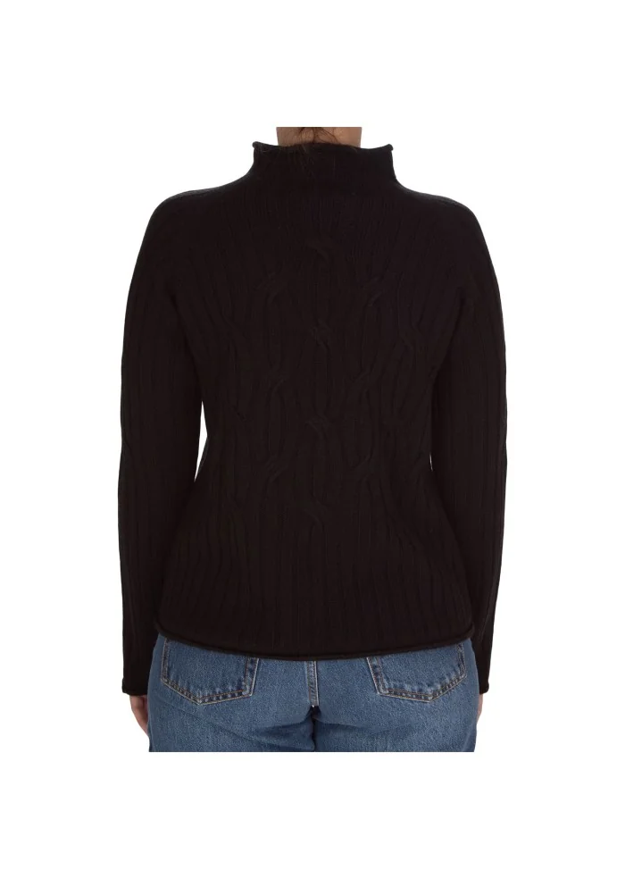 womens sweater kartika cable knit black