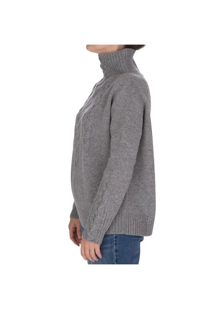 maglione donna kartika collo alto grigio